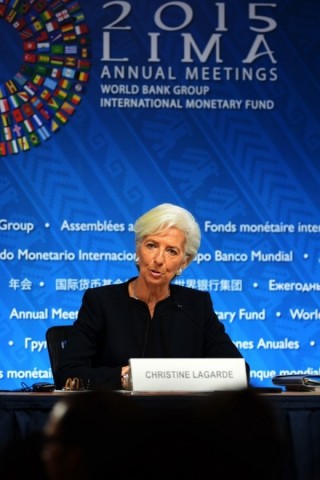 Christine Lagarde citou como um dos desafios a desaceleração chinesa