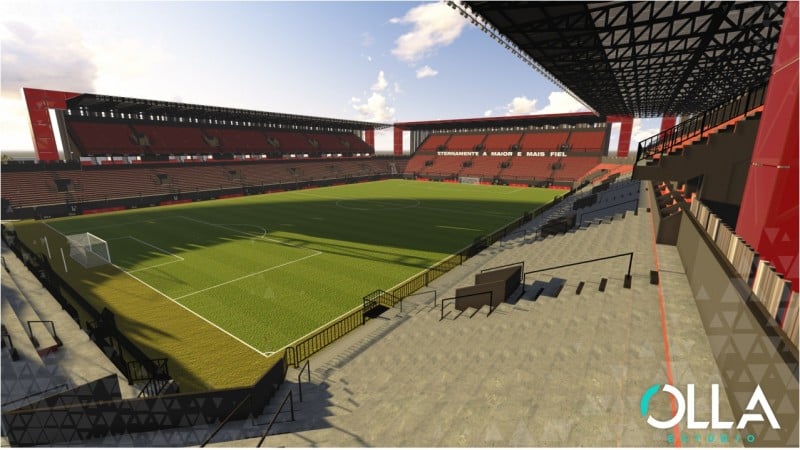 Maquete eletrônica mostra como ficará o estádio após as reformas