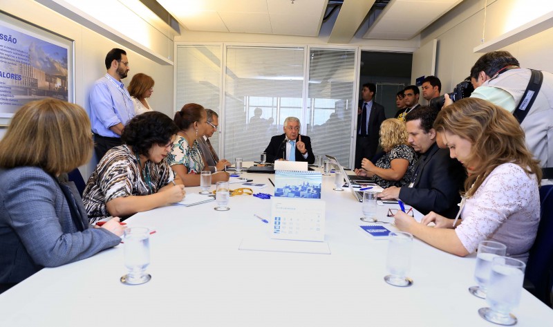 Após reunião do Conselho Deliberativo Nacional do Sebrae, Guilherme Afif Domingos falou com a imprensa sobre seus objetivos à frente da entidade