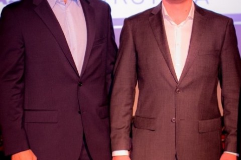 Lorenzo Zaluski e Edgar Schlusen em recente lançamento imobiliário no Vila Ventura  