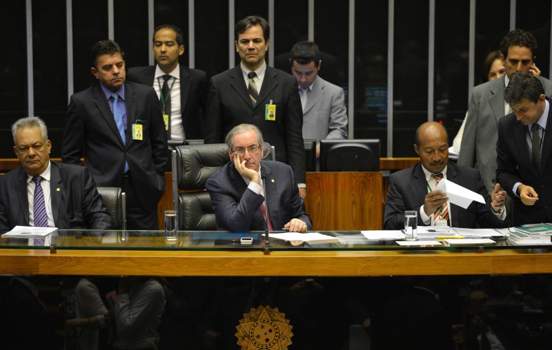 Presidente Eduardo Cunha durante sessão plenária da Casa