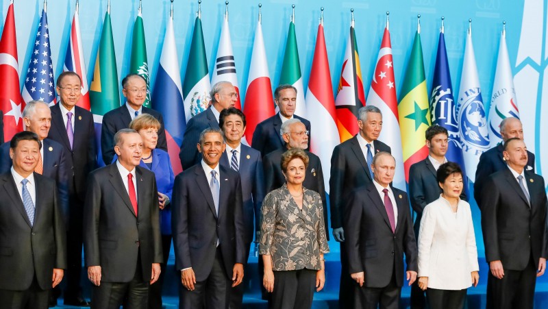 Dilma Rousseff (c) participou da solenidade de abertura do encontro dos países do G-20