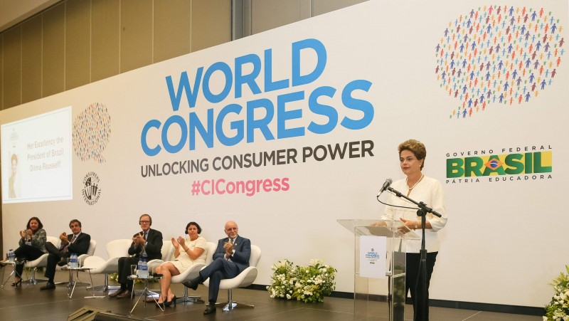 Dilma participou da abertura do Congresso Mundial de Consumidores, em Brasília