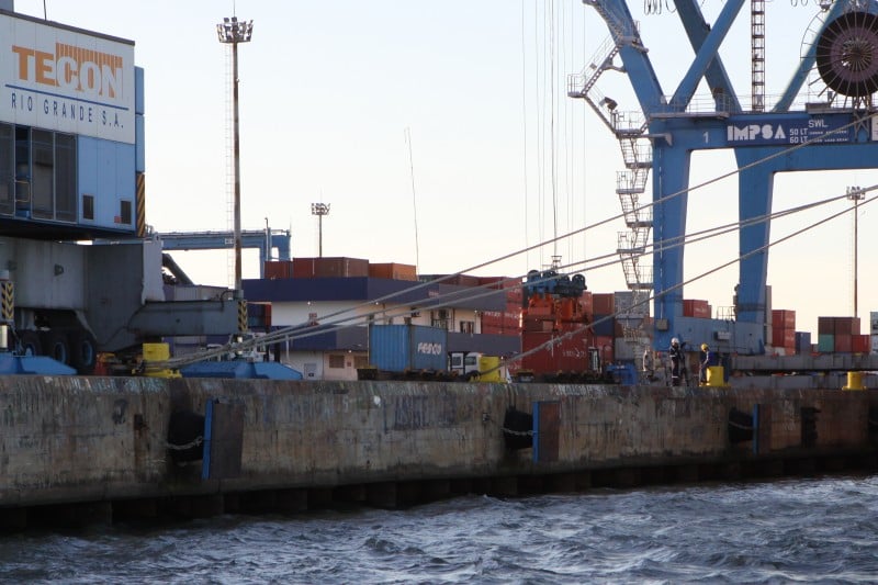 Transporte de contêineres no terminal em Rio Grande já superou a projeção para o ano