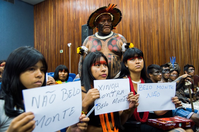 Índios do Xingu aproveitaram a coletiva da presidenta do Ibama, Marilene Ramos, para expor as críticas 