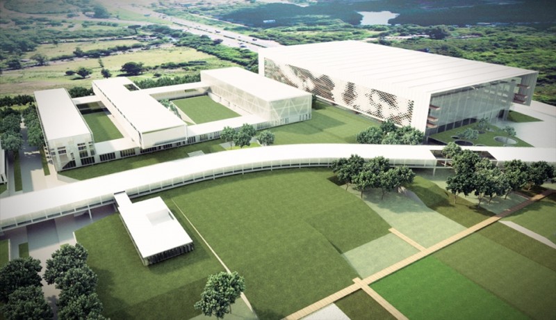 Maquete do futuro complexo da Fecomércio-RS, no bairro Anchieta