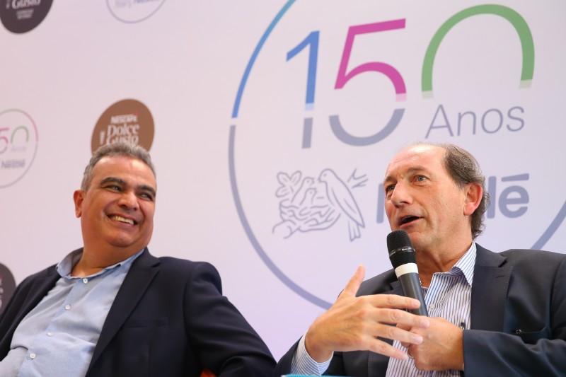 Marroquín (e) e Bulcke falaram sobre os projetos da companhia