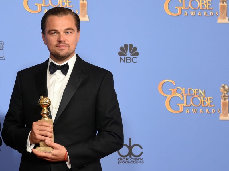 Leonardo DiCaprio levou o prêmio de melhor ator em drama, pelo filme O Regresso