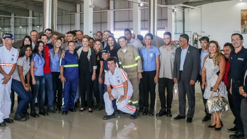 Presidente visitou a fábrica da Ambev, em Uberlândia