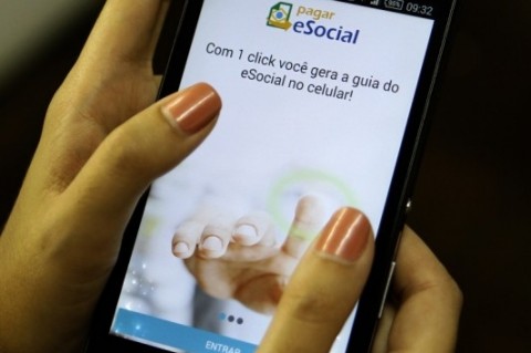  tela inicial do aplicativo para smarphones do eSocial  