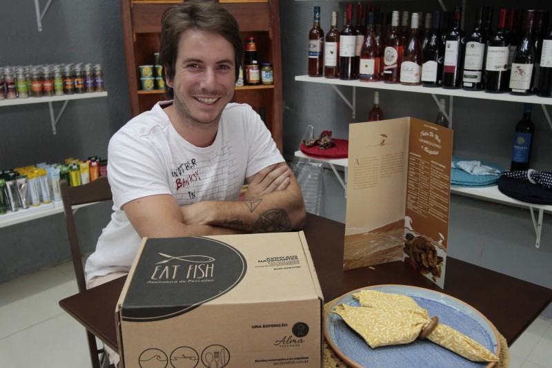 Guimar�es criou a Eat Fish em 2012; hoje, j� conta com 290 assinantes