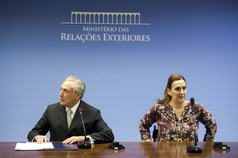  vice-presidente da República, Michel Temer, e a vice-presidenta da Argentina, Gabriela Michetti. Marcelo Camargo - Agência Brasil.jpg  