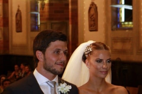 Os noivos Klaus Giacobbo Riffel e Giovana Walper Duval 