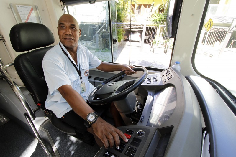 O ônibus elétrico foi usado linha T-9