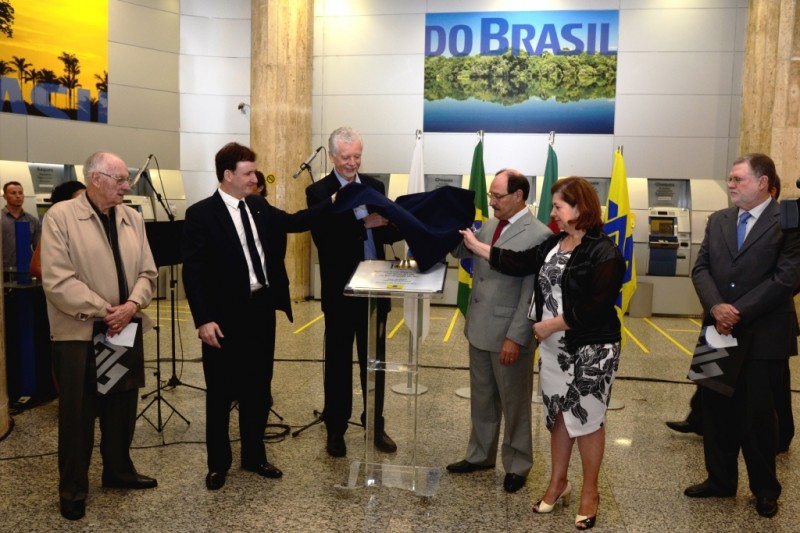  Cerimônia de celebração dos 100 anos do Banco do Brasil no Rio Grande do Sul. Divulgação Banco do Brasil  