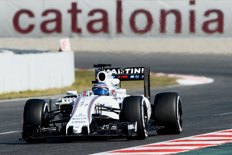  :         Williams Martini Racing's Finnish driver Valtteri Bottas drives at the Circuit de Catalunya on March 2, 2016 in Montmelo on the outskirts of Barcelona during the second day of the second week of tests for the Formula One Grand Prix season.  / AFP / JOSEP LAGO  