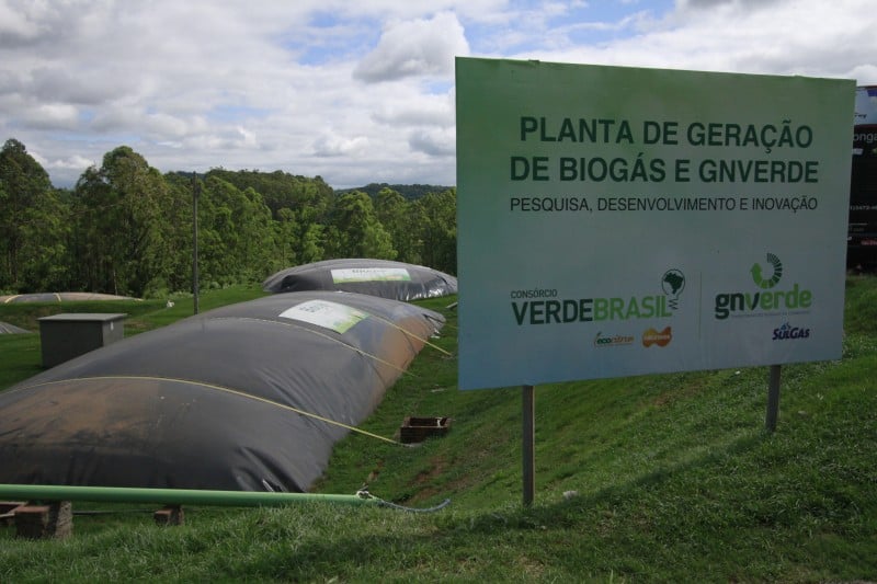  PLANTA PILOTO DE PRODUÇÃO DE BIOMETANO EM MONTENEGRO.    NA FOTO: GASÔMETROS  
