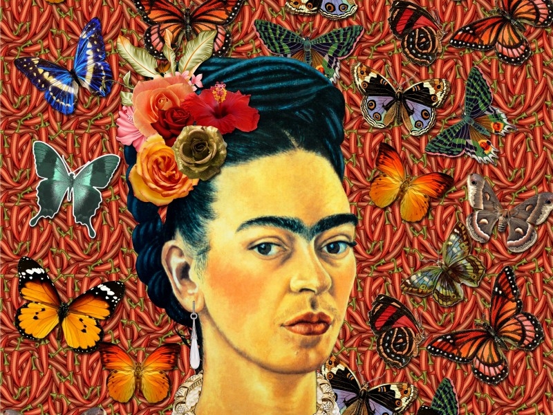  Imagem Frida com Borboletas Divulgação  Cuadrado  
