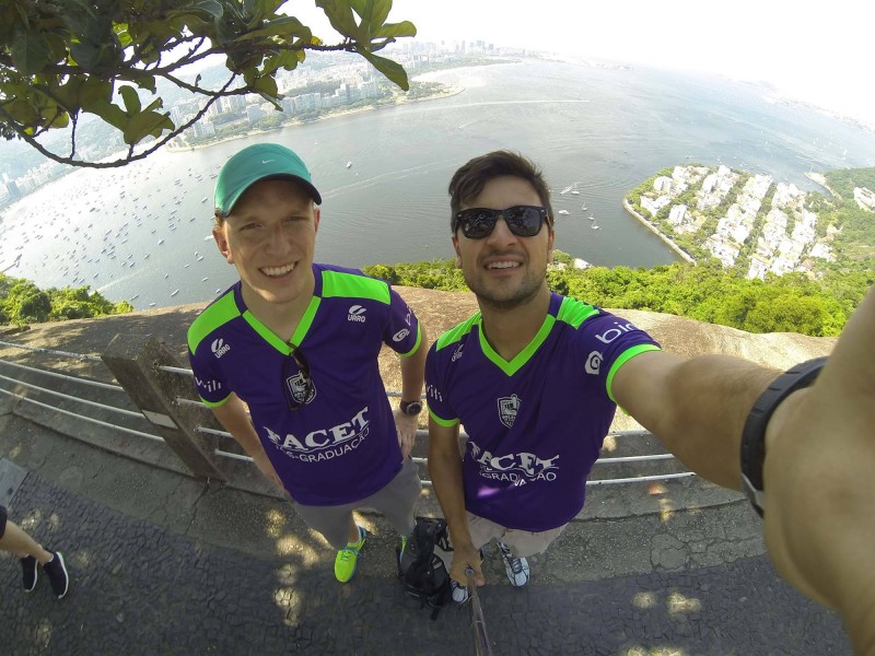 Eugen Braun e Samuel Toaldo, da Goleiro de Aluguel: expectativa &eacute; chegar a mil jogos por m&ecirc;s Foto: ARQUIVO PESSOAL/DIVULGA&Ccedil;&Atilde;O/JC