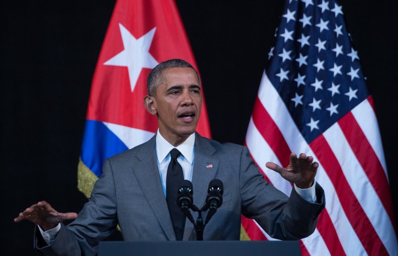 Obama fez um pronunciamento pela televisão, transmitido ao vivo em Cuba