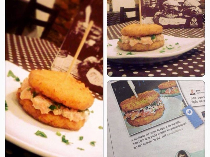 Mark Hamburgueria aceitou o nosso desafio de fazer um burger de sushi Foto: Reprodução/JC
