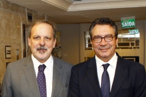 O ministro Armando Monteiro com Sérgio Maia, presidente da ADVB