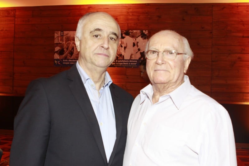 Fábio Coutinho e Angélica de Moraes, a curadora da mostra, na Fundação Iberê Camargo