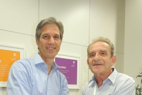 Novo presidente Hermínio Vicente Smania de Freitas e o anterior Adalberto Leist