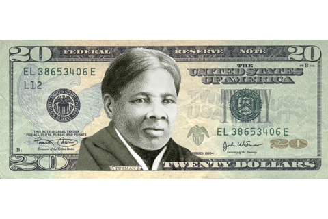 Nota de vinte dólares terá rosto de ex-escrava americana