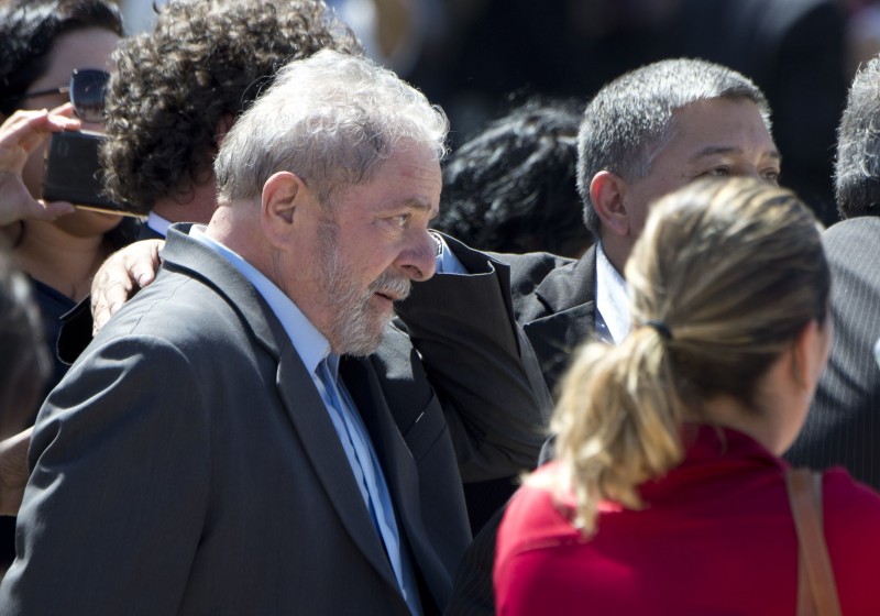  Former Brazilian President Luiz Inácio Lula da Silva is seen at the Planalto Palace in Brasilia on May 12, 2016. Brazilian President Dilma Rousseff was suspended Thursday to face an impeachment trial, sending the Latin American giant's political crisis into dramatic new territory. / AFP PHOTO / VANDERLEI ALMEIDA  