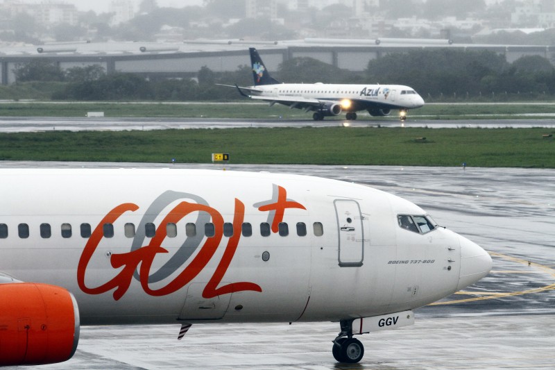 Entre as companhias aéreas, a Gol liderou o mercado doméstico