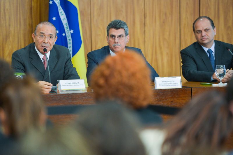 Eliseu Padilha (esquerda), Romero Jucá e Ricardo Barros são os principais interlocutores
