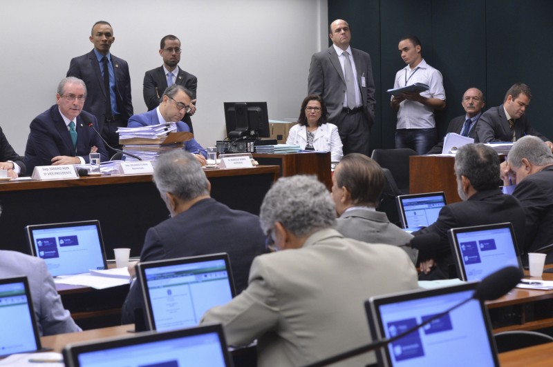  O presidente afastado da Câmara, Eduardo Cunha, faz sua defesa no Conselho de Ética da Casa