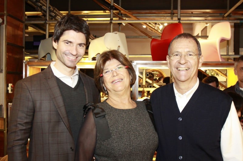 Felipe Hemb com os pais Ana e Rubens Hemb  