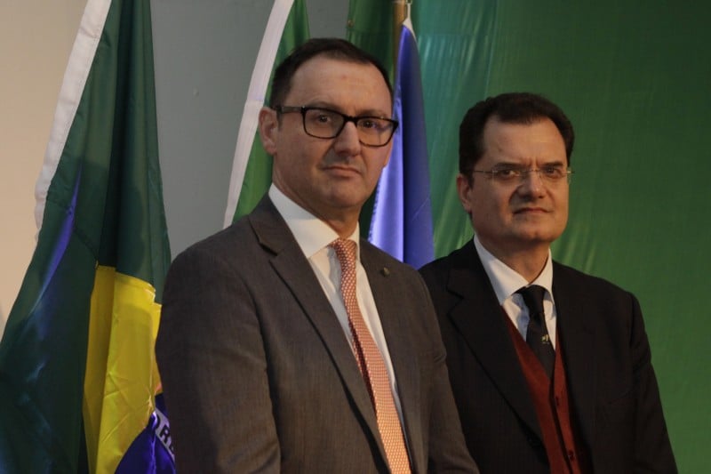 O cônsul Nicola Occhipinti e o deputado italiano Fábio Porta
