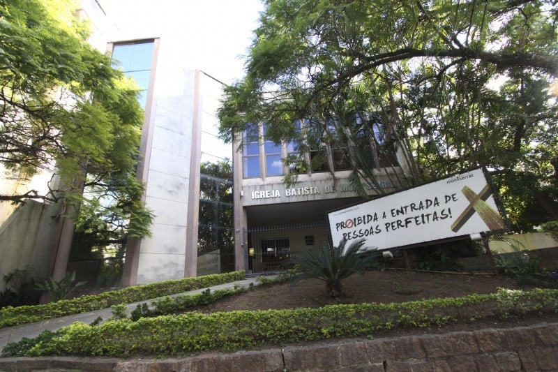 Fachada da Igreja Batista, no bairro Mont'Serrat, em Porto Alegre