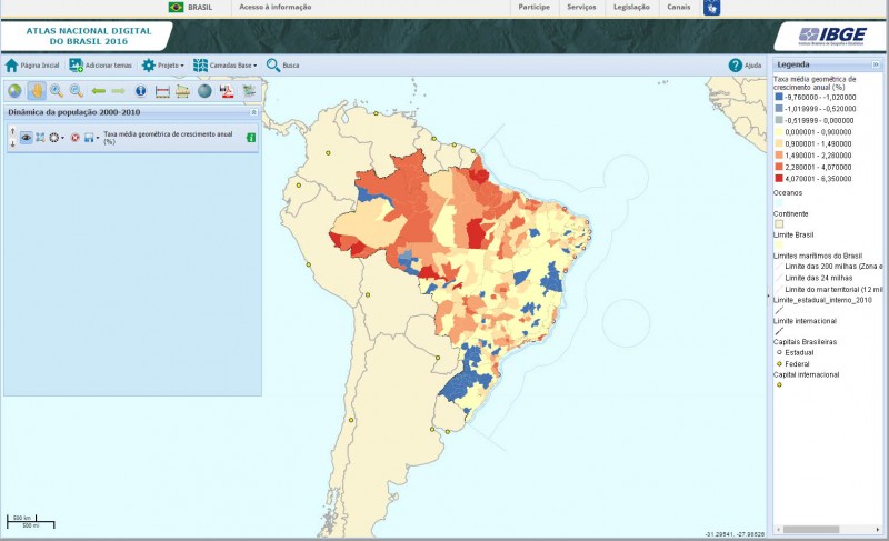 Versão digital do Atlas permite navegar e fazer o download de 780 mapas