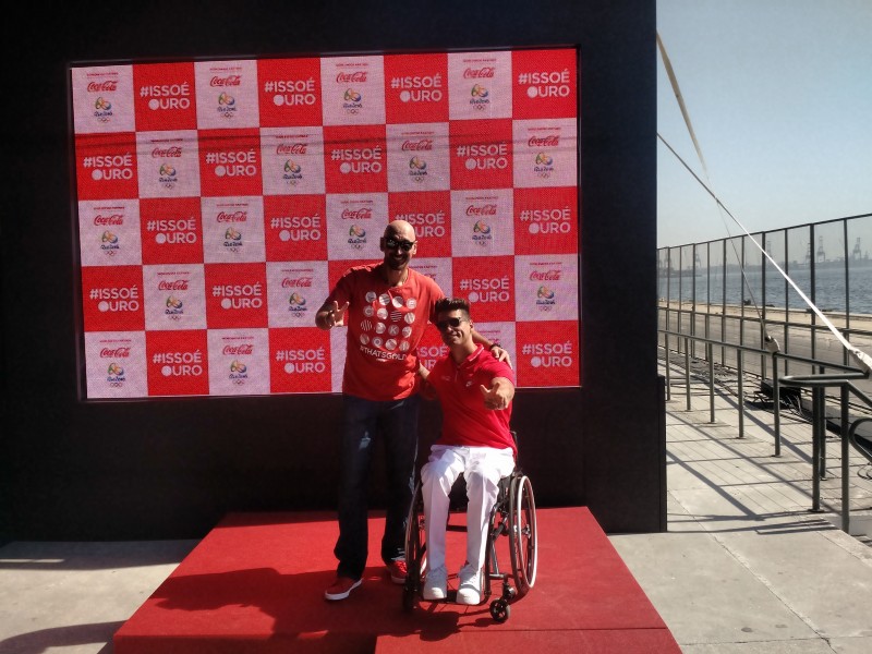 Fernando Fernandes, atleta paraol�mpico, e Nalbert Tavares Bittencourt, ex-jogador de voleibol de quadra e de praia, s�o atletas embaixadores do projeto
