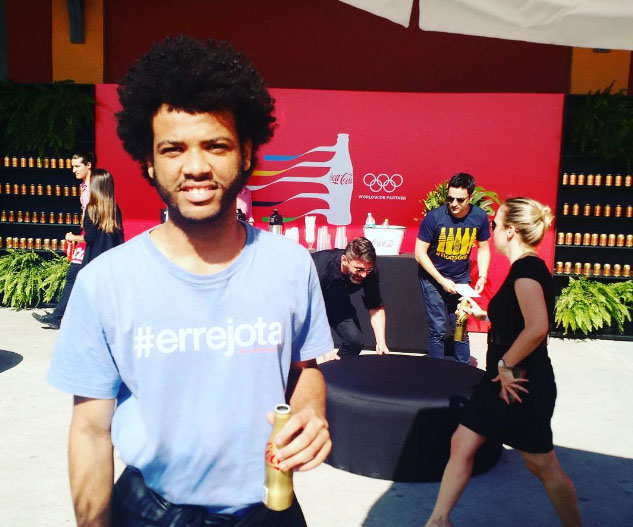 Ren&ecirc; Silva em evento da Coca-Cola para a Rio-2016 Foto: Mauro Schneider/Especial/JC