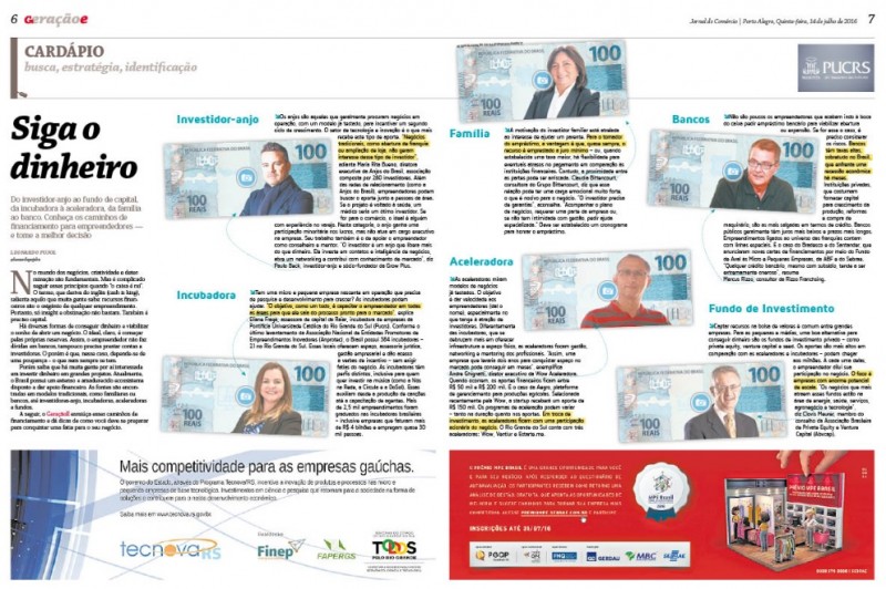 P&aacute;gina central do especial de investimentos Foto: Reprodu&ccedil;&atilde;o/JC