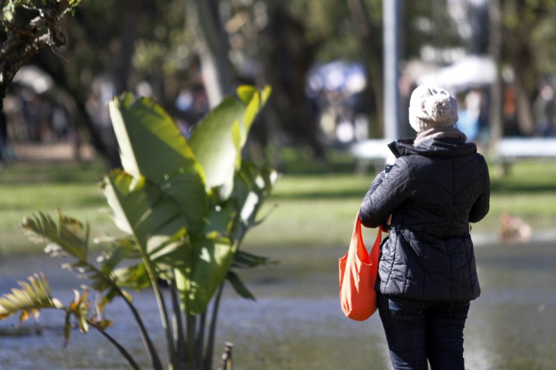 Presença do sol ajudou a amenizar a sensação de frio na Capital gaúcha 