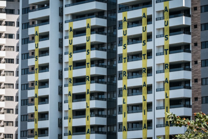 Área onde ficaria a delegação australiana na Vila Olímpica 