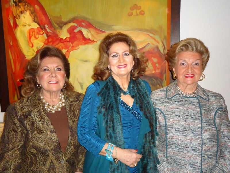 Sônia Japur, Cristina Piccoli e Eneida Barbosa no encontro do grupo feminino
