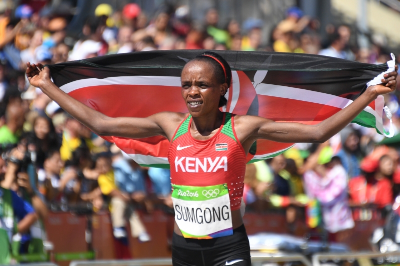 Jemima é a primeira mulher de seu país a ganhar a medalha de ouro em uma Olimpíada