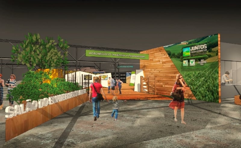 O espa&ccedil;o do Sebrae, Senar e Farsul tem 1,2 mil metros quadrados Foto: Sebrae/Divulga&ccedil;&atilde;o/JC