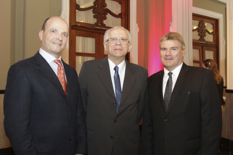 Paulo Afonso Feijó, João Trevisan e João Carlos Oliveira, ex-presidentes da Agas
