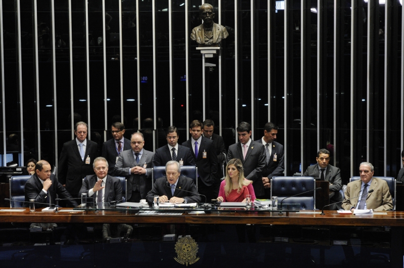 Sessão deliberativa extraordinária para votar a Denúncia, que trata do julgamento do processo de impeachment da presidente afastada Dilma Rousseff 