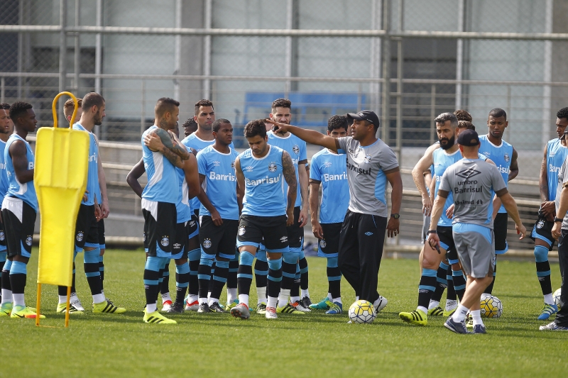Grêmio fez o último treino no sábado antes do jogo contra o Atlético-MG