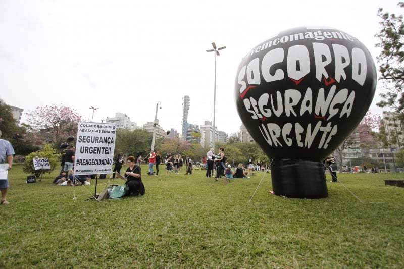 Movimento Seguran&ccedil;a Urgente realizou a&ccedil;&atilde;o ontem, na Pra&ccedil;a da Encol