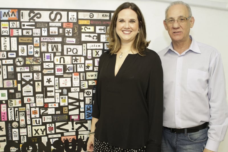 A artista Leonor Pinto Moura com Paulo Capelari